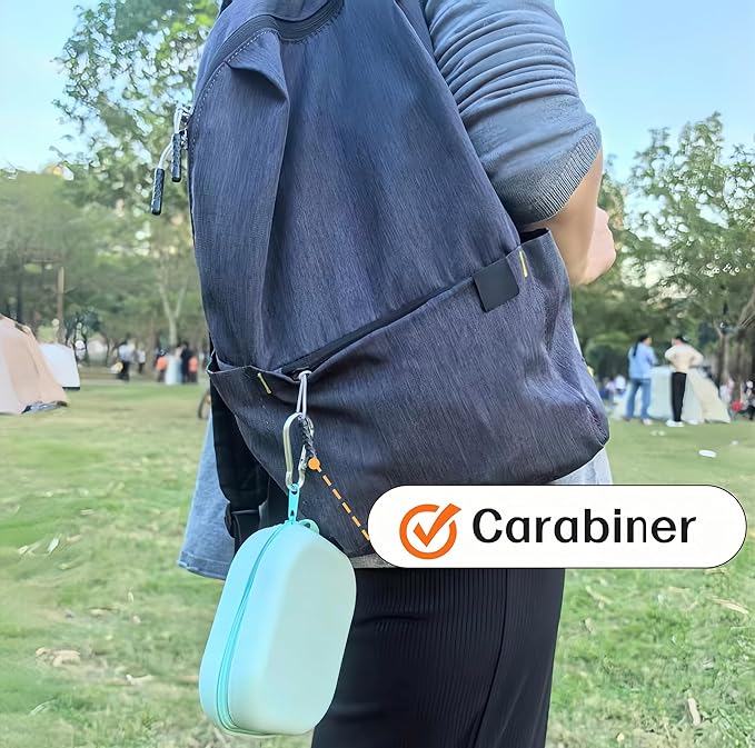 2-in-1 Collapsible Pet Bowl, Portable & Food-Grade for Dogs & Cats with Carabiner (Green)