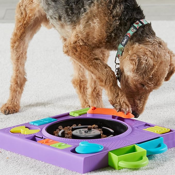 Brightkins DJ Doggo Puzzle Feeder - Enrichment Toys for Dogs Mental Stimulation, Interactive Gift for Puppies