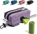 Dog Poop Bag Holder for Leashes - Dog Poop Bag Dispenser and Treat Holder with 2 Waterproof Pouches for Pet Waste Bags and Walking Accessories + 1 Free Roll - Leashrr 2.0 (Purple)