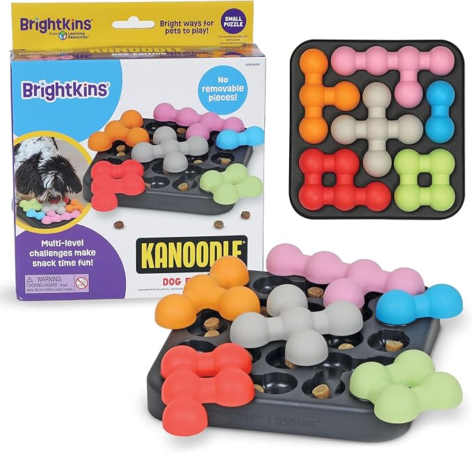 Brightkins Kanoodle Dog Edition Small - Interactive Puzzle Toys, Enrichment Slow Feeder, Training Tool for Puppies