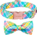 Unique style paws Easter Dog Collar with Bow Easter Eggs Chicken Collar with Flower for Small Medium Large Boys Girls Dogs