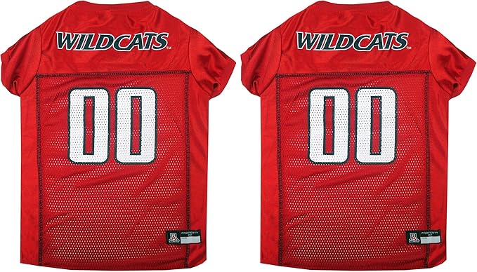 NCAA College University of Arizona Wildcats Mesh Jersey for Dogs & Cats, Large. Licensed Big Dog Jersey with Your Favorite Football/Basketball College Team (Pack of 2)