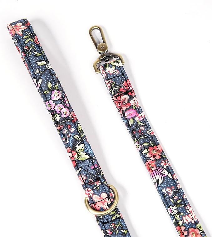 Organic Cotton Dog Leash for Small,Medium and Large Breed,Brass Hardware Pet Leash for Walking,Running and Training 6FT