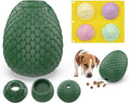Treat Dispensing Dog Cognitive Toy to Keep Them Busy, Freezable Fillable Rubber Enrichment Lick Toy for Small and Medium Dogs 10-60 lbs, Long-Lasting Interactive Puzzle Dog Toy (Green)