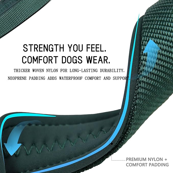 Upgraded Airtag Dog Collar, Adjustable Dog Collar with 450LB Escape-Proof Magnetic Buckle, Soft Anti-Wrinkle, Bite & Stain-Resistant Leather (Forest Pine, L)