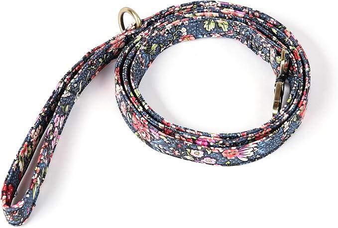 Organic Cotton Dog Leash for Small,Medium and Large Breed,Brass Hardware Pet Leash for Walking,Running and Training 6FT