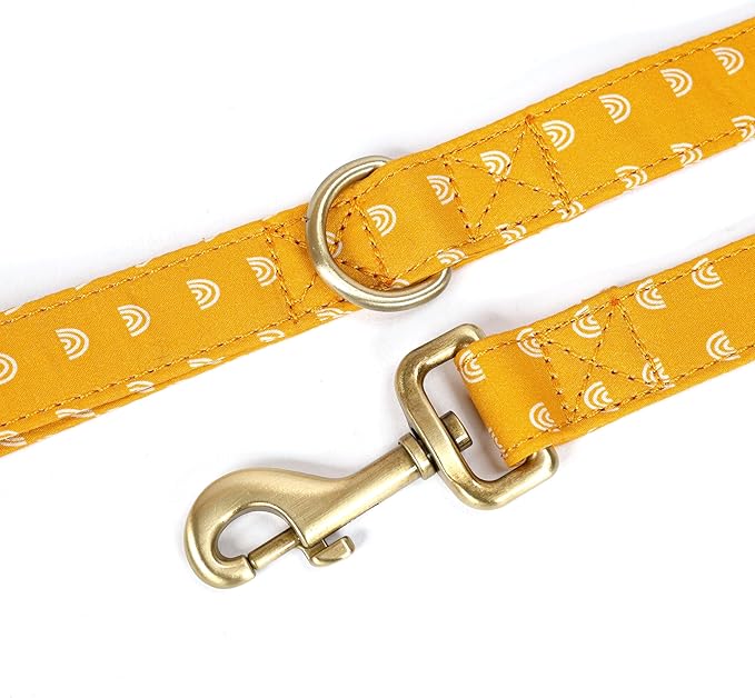 Organic Cotton Dog Leash for Small,Medium and Large Breed,Brass Hardware Pet Leash for Walking,Running and Training 6FT