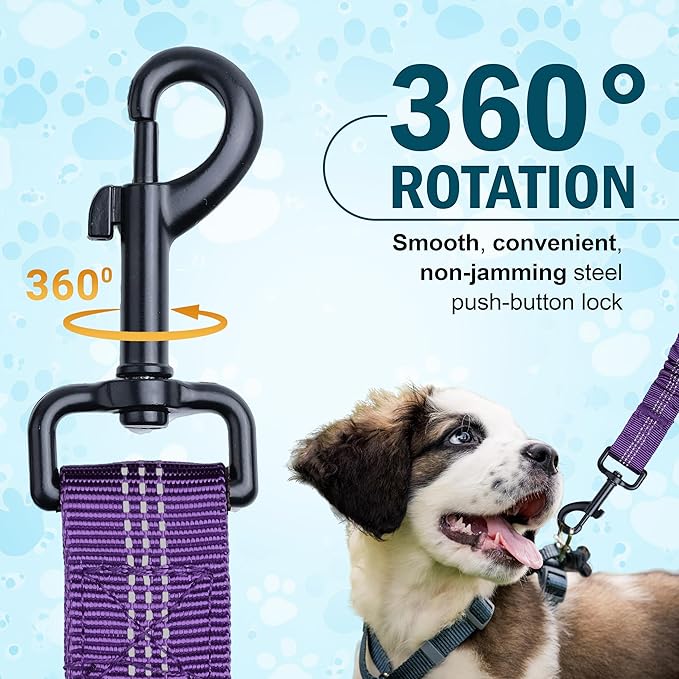 Hands Free Dog Leash for 2 Dogs – Waist Leash for Dog Walking with Dual Bungee, Reflective No Pull Design, Adjustable Belt & Pouch for Running, Hiking, Jogging