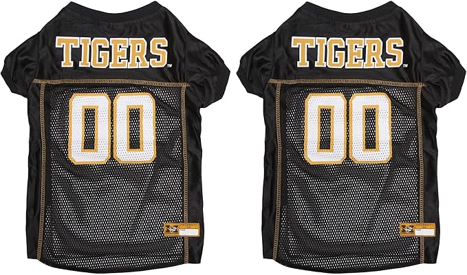 NCAA College Missouri Tigers Mesh Jersey for Dogs & Cats, Medium. Licensed Big Dog Jersey with Your Favorite Football/Basketball College Team (Pack of 2)