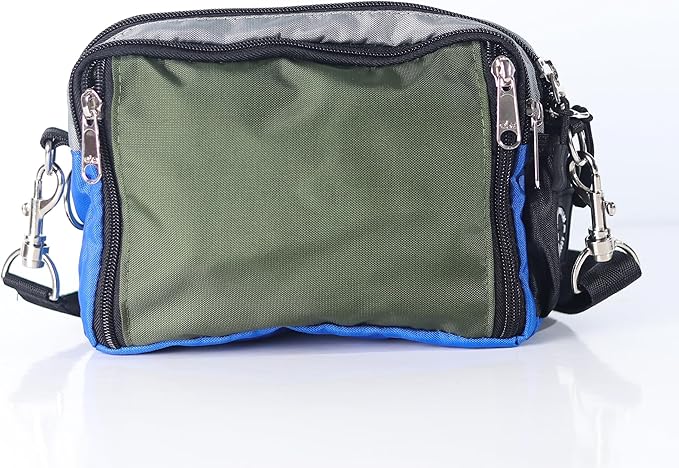 Dog Training Fanny Pack/Treat Bag with Removable Insulated Sleeve and Multiple Compartments, Color Black (Royal Blue)