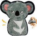 Grey Green Koala Plush Squeaky Dog Toy with Crinkle Paper Puppy Teething Chew Toy Cute Soft Funny Stuffed Animal Interactive Fetch Dog Toy for Small Medium Large Dogs Toy Gift 22.5cm/8.86in