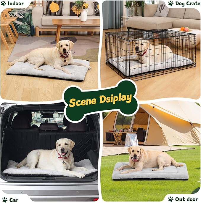 Dog Crate Pad for Small to Medium Dogs, 30 x 20 Inch Plush Kennel Mat, Washable, Anti-Slip, Fits Wire or Metal Crates, Travel, Home & Training, Dark Grey