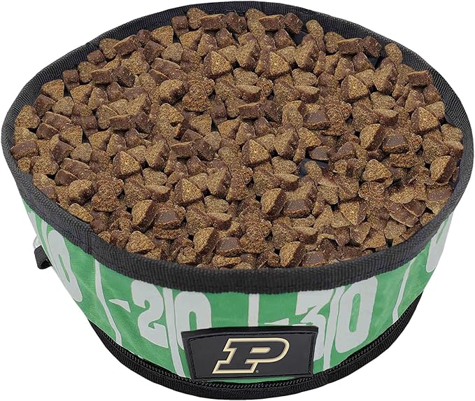 Pets First NCAA Purdue Boilermakers Collapsible Dog Travel Bowl Set, 2 Pack Food & Water Bowls for Dogs, Best Portable & Lightweight Leak-Proof Dog Bowls for Travel