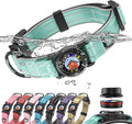 Upgrade Airtag Dog Collar,with IPX8 Waterproof AirTag Holder | Reflective Ultra-Durable | Soft Padded | Lock Buckle | Heavy Duty | Fit Small Medium Large Dogs（Teal，XL(19"～27")）