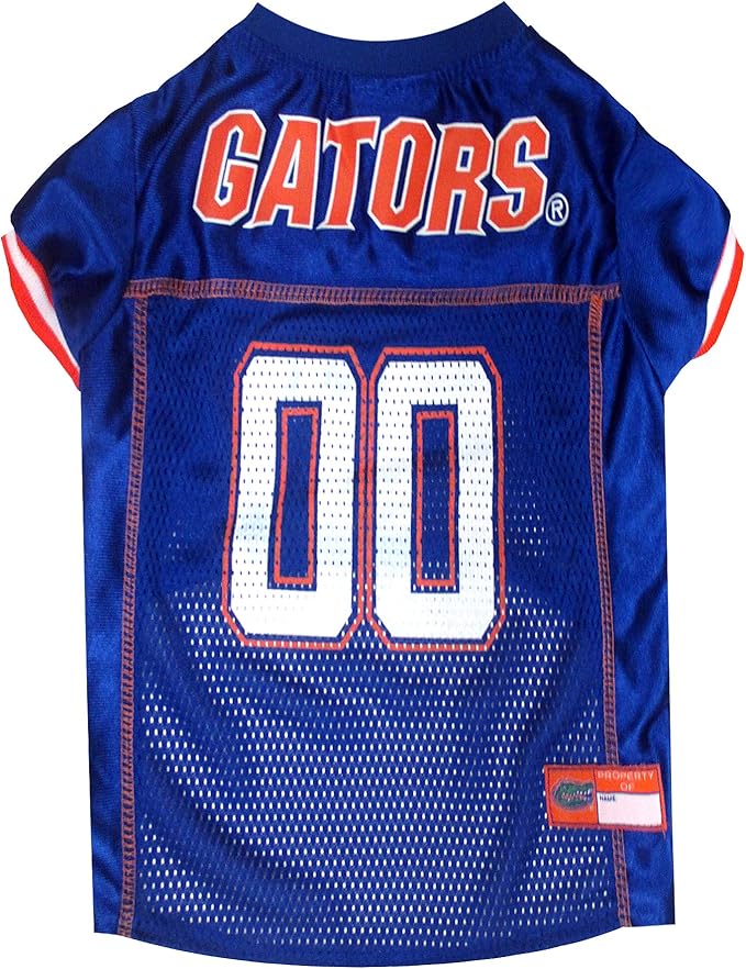NCAA College Florida Gators Mesh Jersey for DOGS & CATS, XXX-Large. Licensed Big Dog Jersey with your Favorite Football/Basketball College Team
