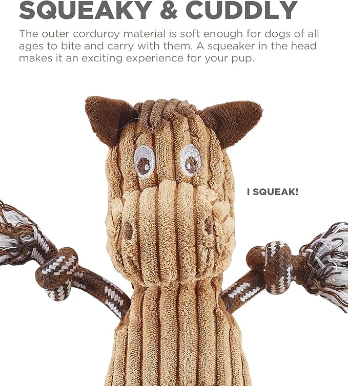 Outward Hound Ranch Roperz Horse Plush Squeaky Dog Toy