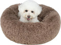Best Pet Supplies Dog House Bed Crate Mat Tent Indoor Round Soft Plush for Small, Medium, and Large Breeds - Caramel, 24 x 24 x 7