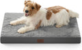Bedsure ComfyFleece Dog Bed Medium Size Dog - Orthopedic Pet Beds with Removable Washable Cover, NOT Waterproof Egg Crate Foam Puppy Mat, Suitable for Pet Up to 35 lbs, 29"x18"x2.8", NOT for Chewers