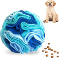 ABULL 5.9" Snuffle Ball for Dogs - Interactive Dog Puzzle Toy & Slow Feeder, Relieves Boredom & Exercises Sniffing by Sparking Foraging Instincts, Machine Washable for All Breeds (Blue, Medium)