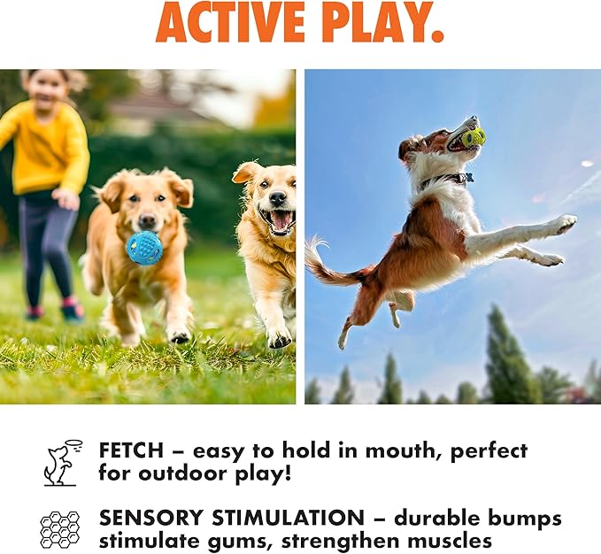 Max Fusion Made with Nike Grind, Arlee Meteor Ball Dog Toy, Toys for All Dogs, Durable & Natural Rubber Chew Toy for Play, Fetch & Chewing, Small, Yellow, 1 Count