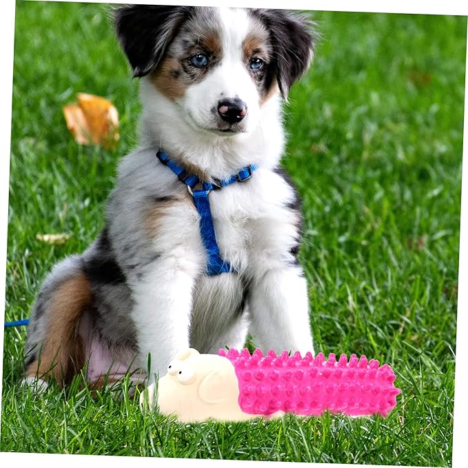 Yardwe Cartoon Design Dog Chew Toy Latex Puppy Teething Toy Squeaky Feature for Fun Pet Playtime