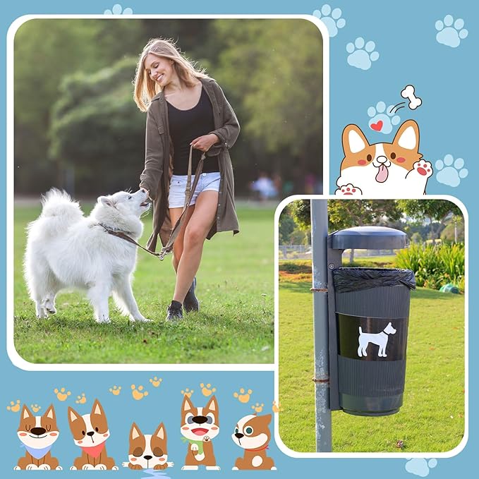 150 Pcs Dog Waste Poop Bags Dog Large Leak Proof Bags 26"x 33" Pet Waste Station Can Liners Heavy Duty Pet Trash Bin Liner for Walking Poop Station Dispensers, 3 Rolls of 50(Black)