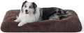 Bedsure Washable Extra Large Dog Bed for Crate, Faux Fur Dog Crate Pad for Large Breed, Plush Soft Comfort Dogs Sleeping Mat, Anti-Slip Pet Kennel Pad, 41" x 29", Dark Brown