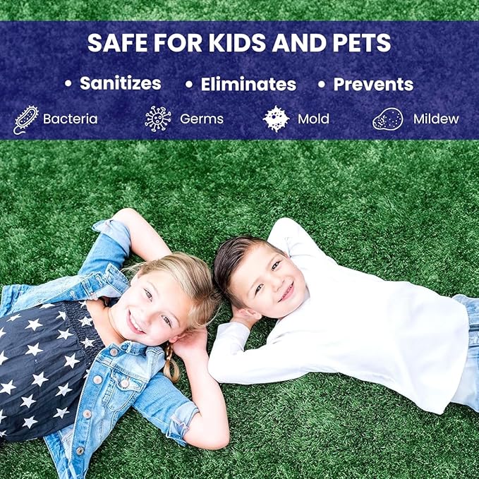 BioS+ Odor Eliminator Concentrate - Artificial Turf Cleaner for Dog Urine & Feces - Outdoor Yard Deodorizer Enzyme Odor Eliminator for Fake Grass, Patios, Kennels & Gravel - 1 Gallon