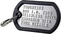 Dog Tags for Dogs, Custom Dog Collar ID Tag Personalized for Pets - Super Tough, Quiet Embossed Military Style Stainless Steel Dog Name tag (Black)