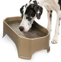 Neater Pet Brands Extra Large Water Bowl for Dogs, Outdoor Dog Water Bowl (2.25 Gallon XL Capacity), Big Trough Style Food Dish for Indoors or Outside, No Spill Large Dog Bowls, Champagne
