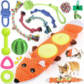 15 Pack Dog Toys, Dog Puzzle Toy Puppy Chew Toys for Teething, Dogs Essentials Toy Bundle with No Stuffing Squeaky Toy, Tough Ropes, Treat Ball for Small, Medium Large Dogs to Keep Them Busy