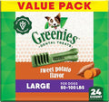 Greenies Dog Treats, Veterinarian-Recommended Natural Dental Dog Treats, Large Size, Sweet Potato Flavor, 36 oz. Pack, 24 Count