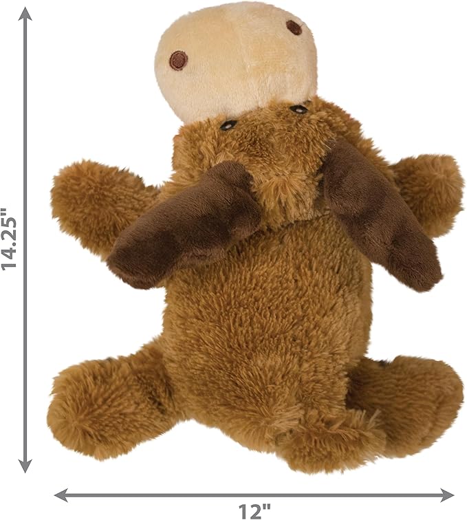 KONG XL 2 Pack - Soft Plush Dog Toy for Large Breeds - Durable, Cuddly & Squeaky - Perfect for Play & Comfort (Moose/Fox)