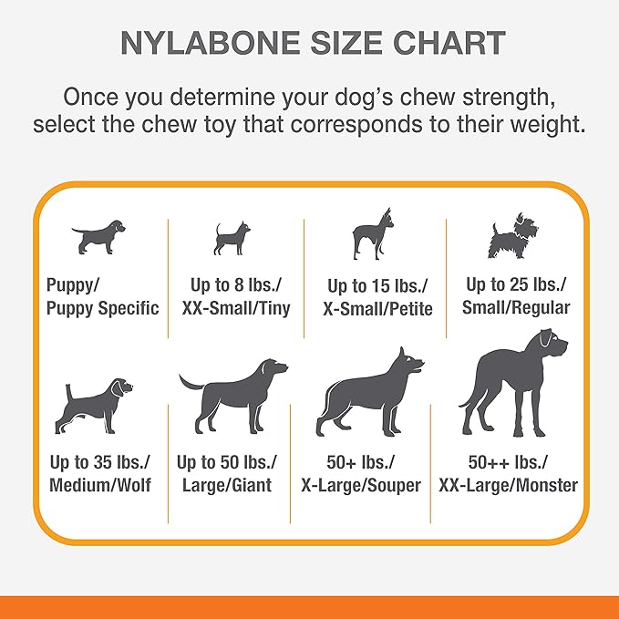 Nylabone Rib Bone Alternative Power Chew Toy for Dogs, Dog Toys for Aggressive Chewers, Beef Flavor, Large - Up to 50 lbs, 1 Count