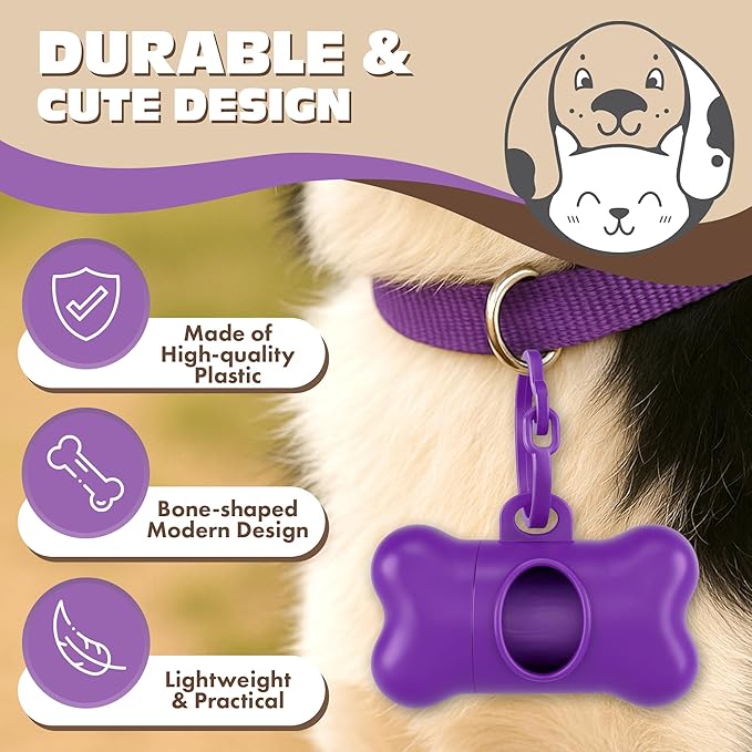 Poop Bags For Dogs with Dispenser & Holder 240 Count – Scented, Extra Thick Leak-Proof & Eco-Friendly Cornstarch Waste Bags for Dogs & Cats. Includes Poop Bag Clip. biodegradable dog poop bags.