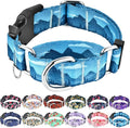 Martingale Collar for Dogs with Buckle Dog Collar Adjustable Soft Nylon Boy Dog Collars for Puppy Dogs, Blue Sunset