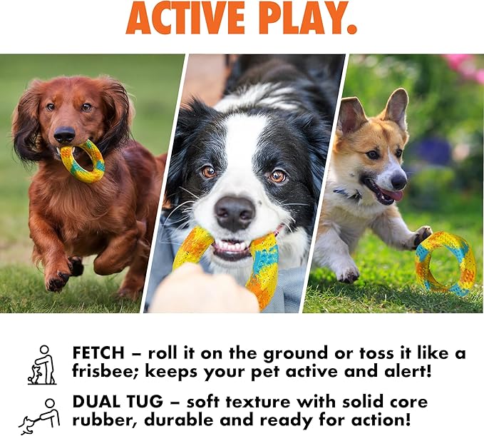 Max Fusion with Nike Grind, Arlee Twisted Dog Toy, Chew Toy for Play, Fetch, Tug, L