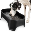 Neater Pet Brands Extra Large Water Bowl for Dogs, Outdoor Dog Water Bowl (2.25 Gallon XL Capacity), Big Trough Style Food Dish for Indoors or Outside, No Spill Large Dog Bowls, Midnight Black