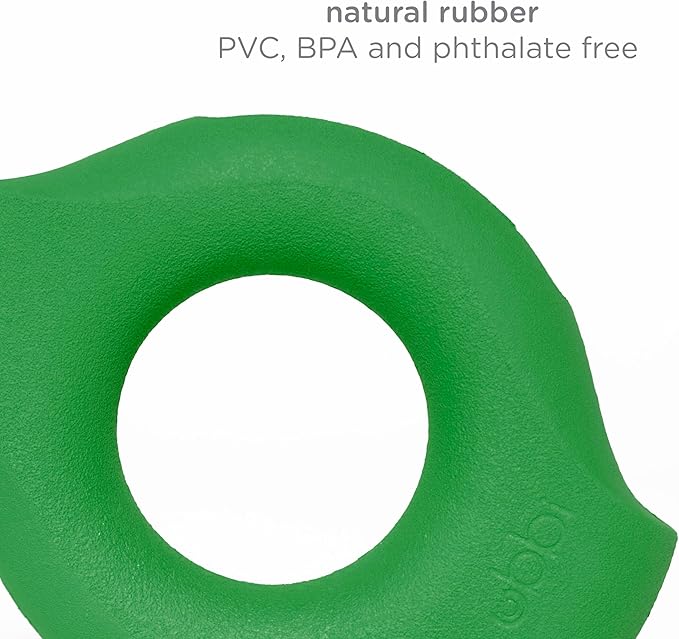 Ubbi Kibbler Interactive Treat Dispensing Dog Toy for Medium & Large Breeds, Natural Rubber Puzzle Toy with Stick Treat Holders, Freezer & Dishwasher Safe, Green