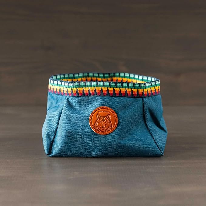 Wilderdog Backpacking Bowl - Holds Food & Water Up to 64oz - Pacific Blue