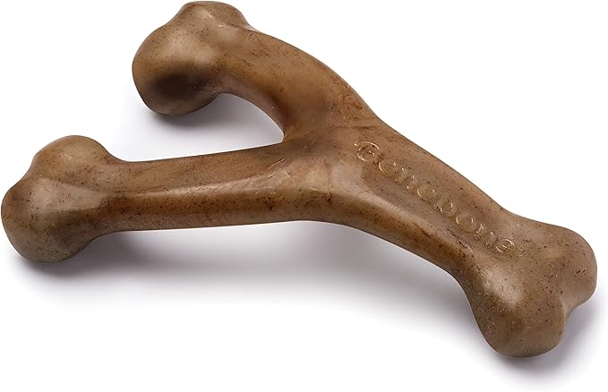 Outward Hound Hide A Squirrel Plush Dog Toy Puzzle (Large) and Benebone Wishbone Durable Dog Chew Toy (Medium)