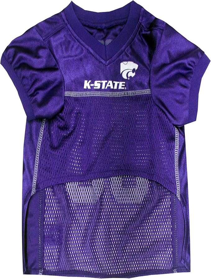 Pets First NCAA College Kansas State Wildcats Mesh Jersey for DOGS & CATS, Medium. Licensed Dog Jersey with your Favorite Football/Basketball College Team