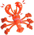 Squeaky Dog Toys, Rope Tug of War Dog Toys, Durable Lobster Plush Chew Toys, Dog Gifts for Puppy, Small Medium Large Dogs