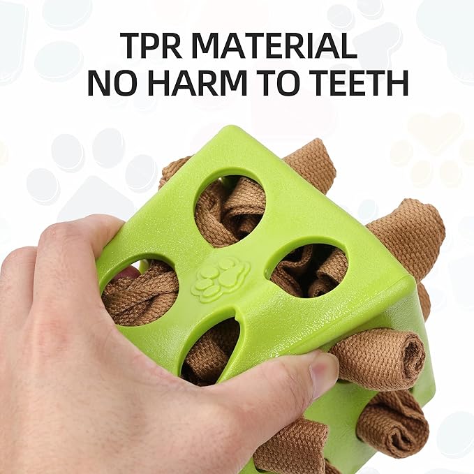 Fossa Upgraded Snuffle Toys for Dogs, Interactive Dog Enrichment Puzzle Toy Encourage Natural Food Foraging Skill, Resistant Rope to Hide Treat for Aggressive Puppy, Small Medium Large Dog