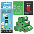 The Original Poop Bags® 38% USDA Biobased Pet Waste Bags, Peanuts Design, Leak-Resistant & Durable Leash Rolls, Black/Green, 60 Count
