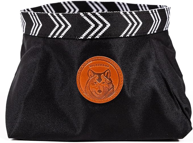 Wilderdog Backpacking Bowl - Holds Food & Water Up to 64oz - Black
