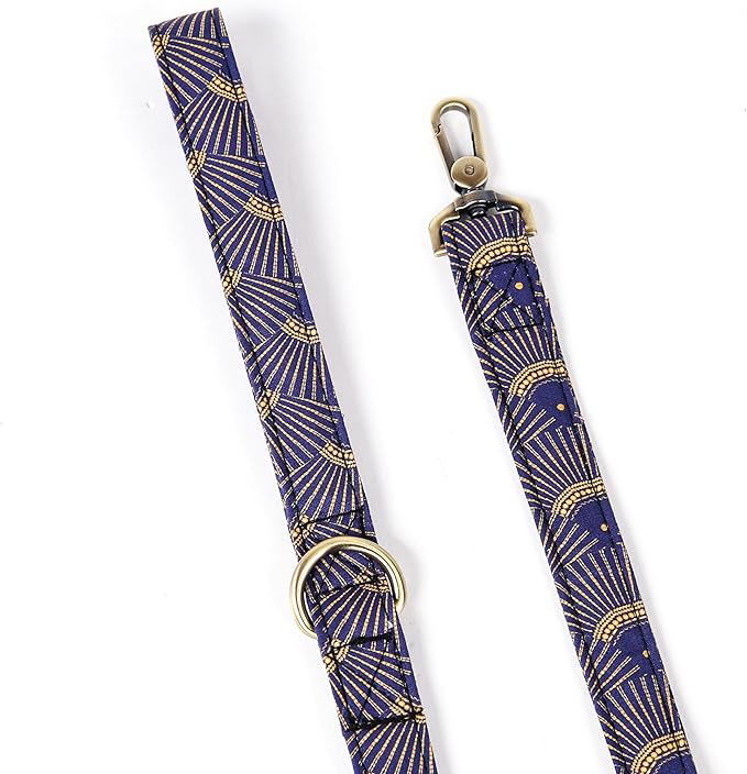 Organic Cotton Dog Leash for Small,Medium and Large Breed,Brass Hardware Pet Leash for Walking,Running and Training 6FT