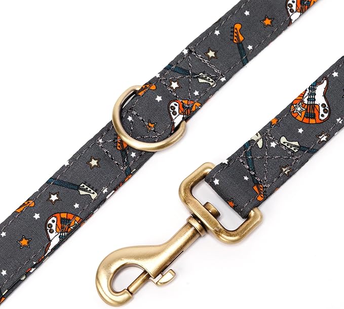 Organic Cotton Dog Leash for Small,Medium and Large Breed,Brass Hardware Pet Leash for Walking,Running and Training 6FT