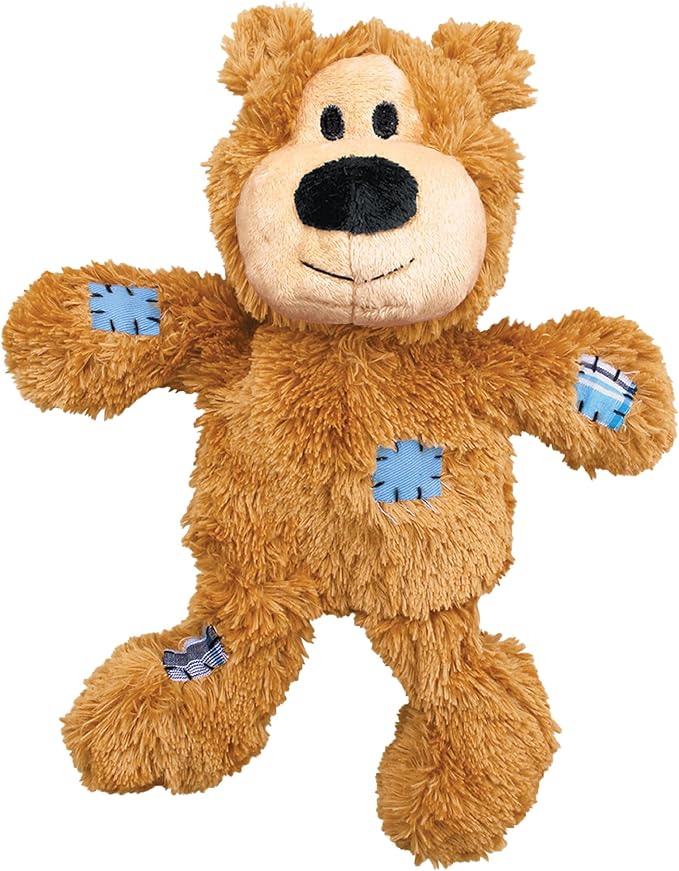 KONG XL 2 Pack - Soft Plush Dog Toy for Large Breeds - Durable, Cuddly & Squeaky - Perfect for Play & Comfort (Moose/Bear)