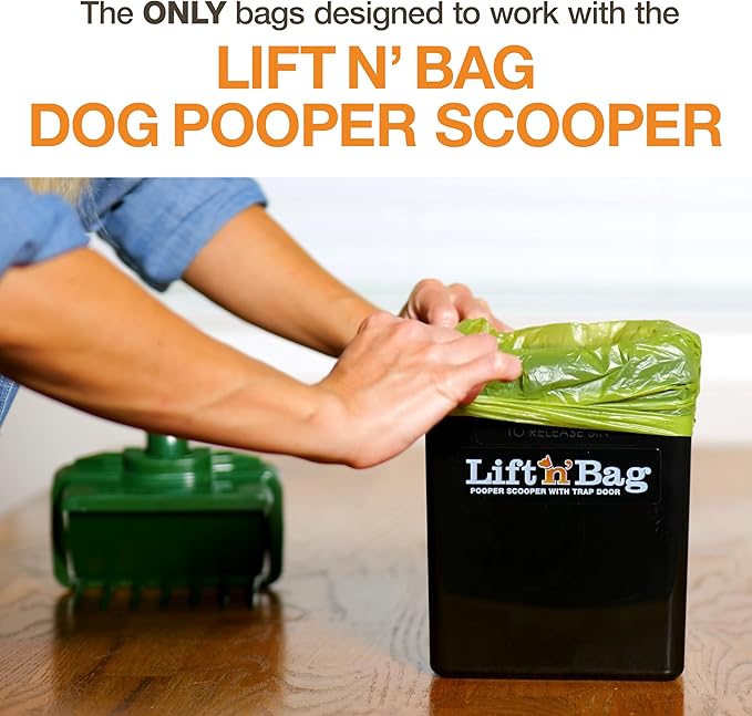 Neater Pets Lift N’ Bag Extra-Capacity Dog Poop Bags Rolls, 20% Thicker Leakproof Poop Bags for Dogs, Extra-Large Dog Pooper Scooper Refill Bags, 3 Rolls - 45 Count, Lavender Scent, 14.25” x 9.5”